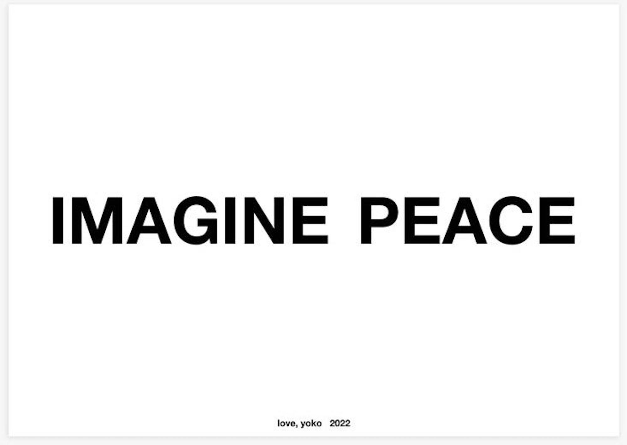 Imagine Peace by Yoko Ono