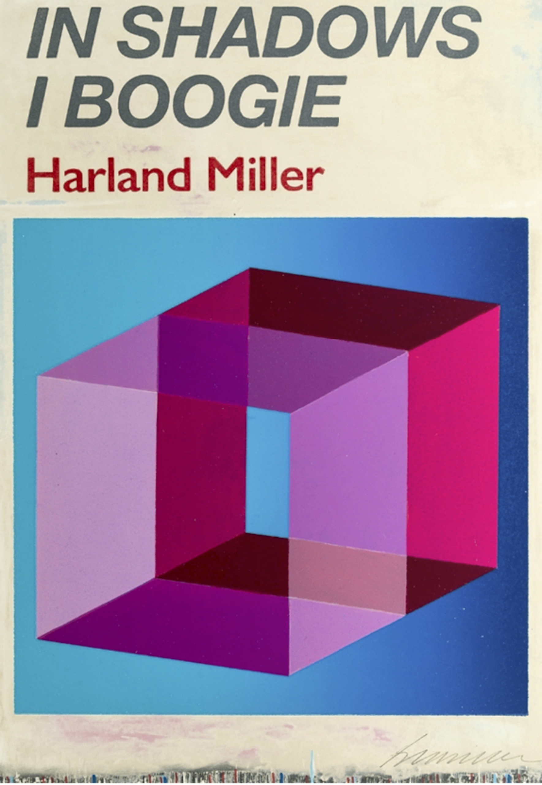 In Shadows I Boogie (Blue) by Harland Miller