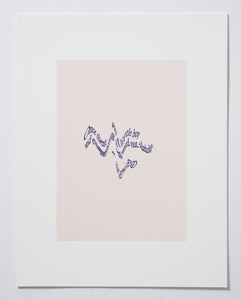 Once There Was A Little Boy And Everything Turned Out Alright. The End. by Louise Lawler