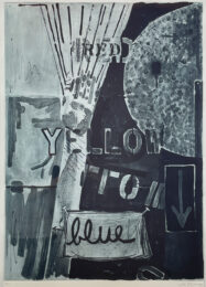 Private: Untitled (Red, Yellow, Blue) framed by Jasper Johns at Petersburg Press