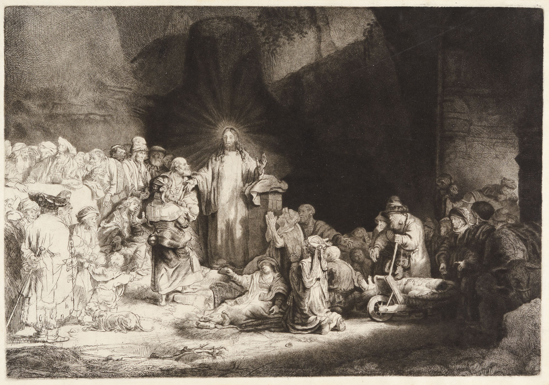 Christ Healing the Sick (“The Hundred Guilder Print”) by Harmensz van Rijn Rembrandt