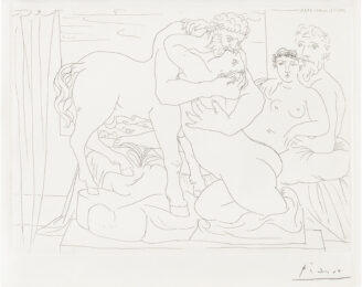 Sculptor Reclining Before Centaur and Woman by Pablo Picasso at Christopher-Clark Fine Art