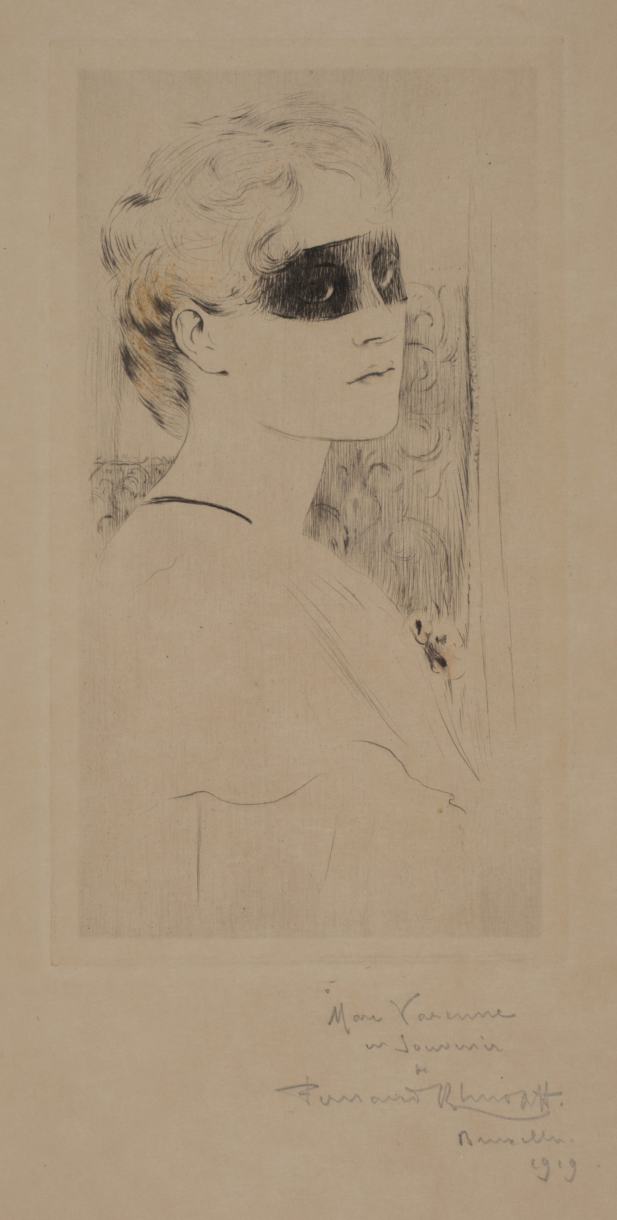 Un masque [A Mask] by Fernand Khnopff