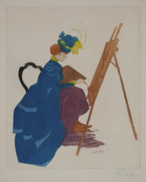 Une artiste or La Femme au chevalet [An Artist or Woman at the Easel] by Jacques Villon at Sarah Sauvin