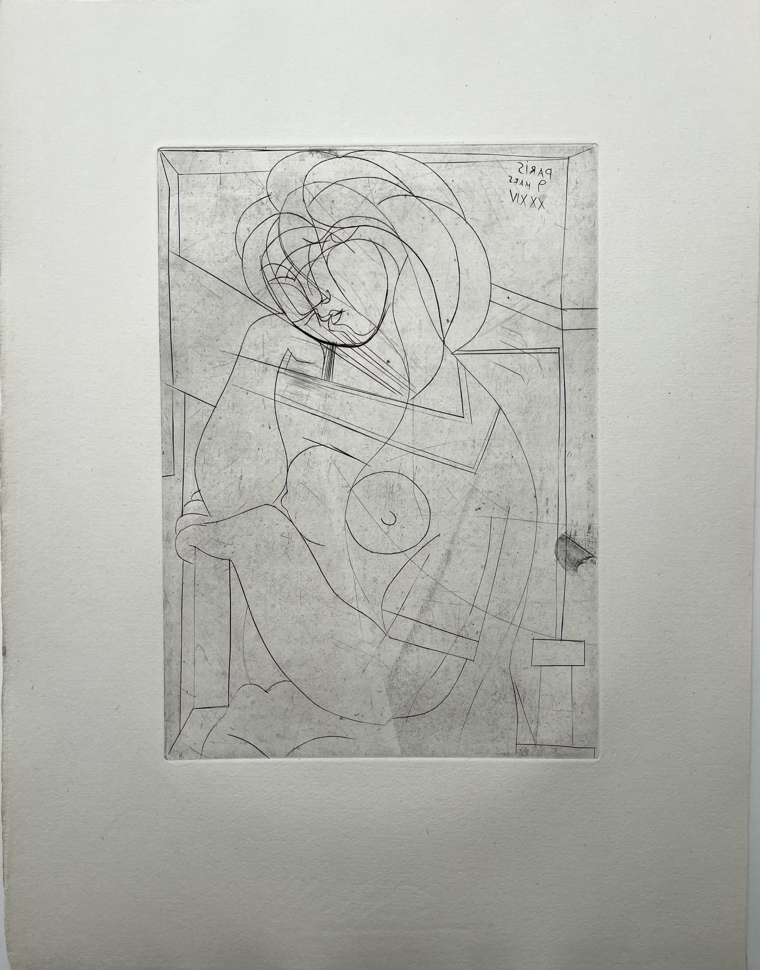 Femme au Fauteuil songeuse, la Joue sur la Main by Pablo Picasso