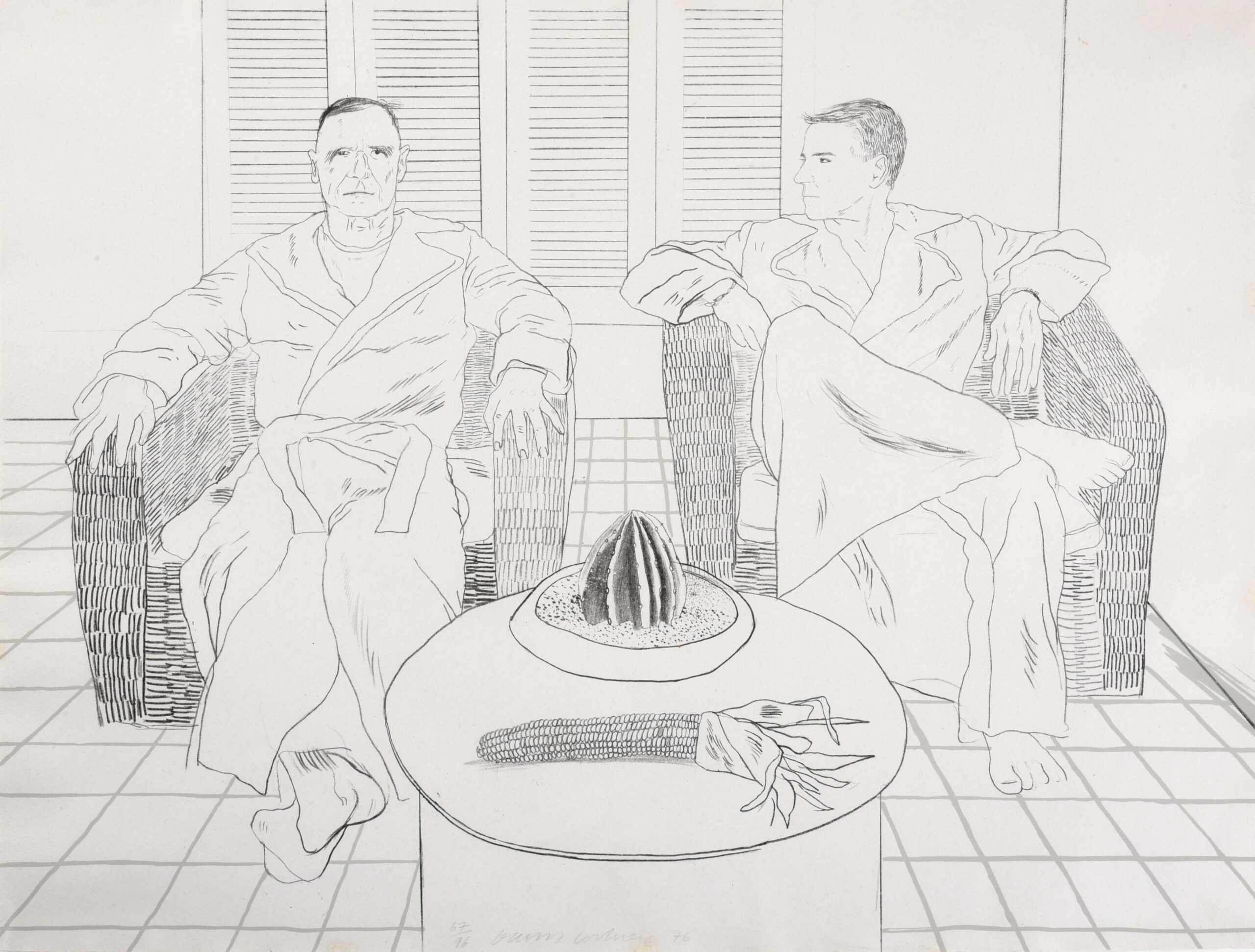 Christopher Isherwood and Don Bachardy by David Hockney