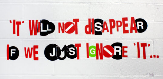 It Will Not Disappear If We Just Ignore It by Al Diaz at Gary Lichtenstein Editions