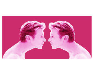 Pink Bowie Double Profile. by Kate Garner at Zebra One