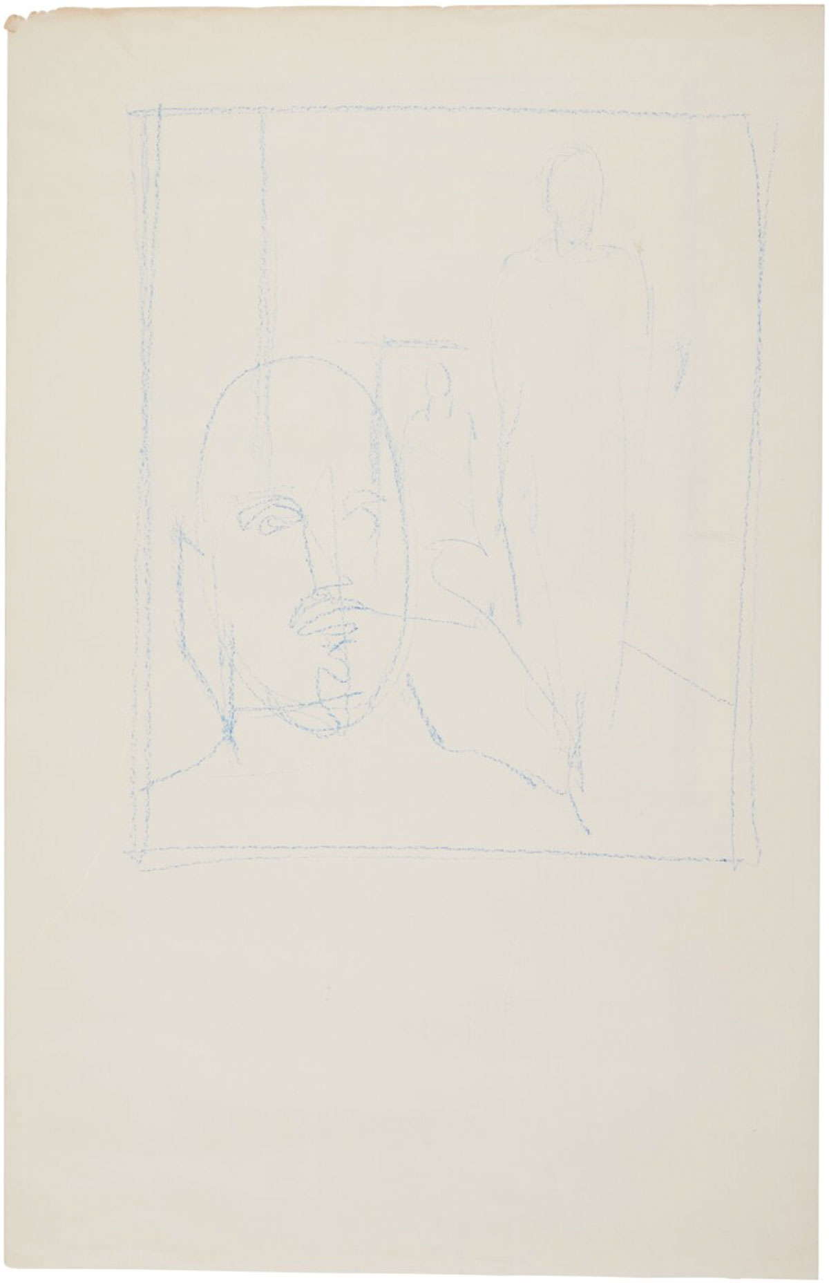 Untitled (sketch of Sitting Figures) by Wayne Thiebaud