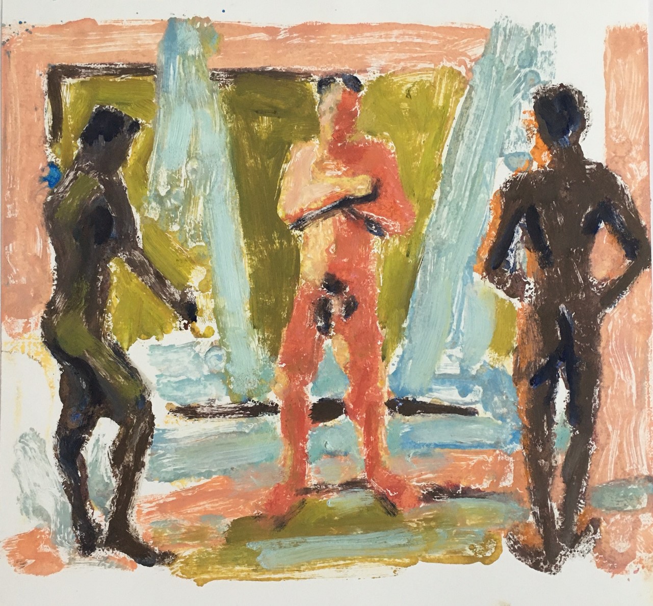 3 Men in the Showers by McWillie Chambers