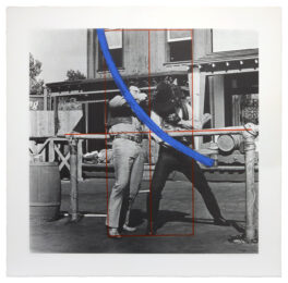 Blue Masterstroke Over Red Diagram and Two Cowboys by John Baldessari at Krakow Witkin Gallery
