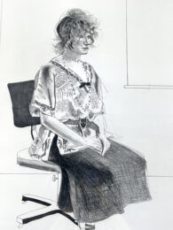 Private: Celia Seated on an Office Chair (black state) by David Hockney at Petersburg Press