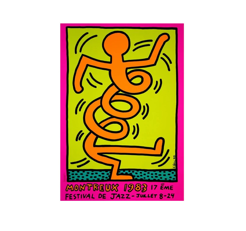 Montreux Jazz Festival – orange by Keith Haring
