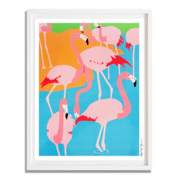 Flamingos by Shelby and Sandy at Taglialatella Galleries