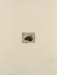 Light Bulb (Small), 1st Etchings, 2nd State by Jasper Johns at Leslie Sacks Gallery