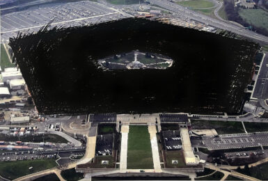 Obliterated Power (Pentagon) by Dread Scott at Lower East Side Printshop