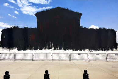 Obliterated Power (Supreme Court) by Dread Scott at Lower East Side Printshop