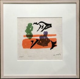 Violet Torso on Orange Stripes by Henry Moore at Dellasposa