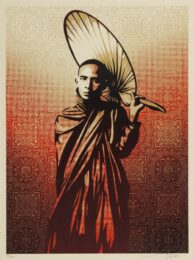 Burmese Monk by Shepard Fairey at Gregg Shienbaum Fine Art