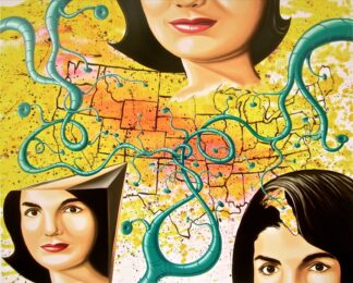 The Three Faces of Jackie by Kenny Scharf at Gregg Shienbaum Fine Art