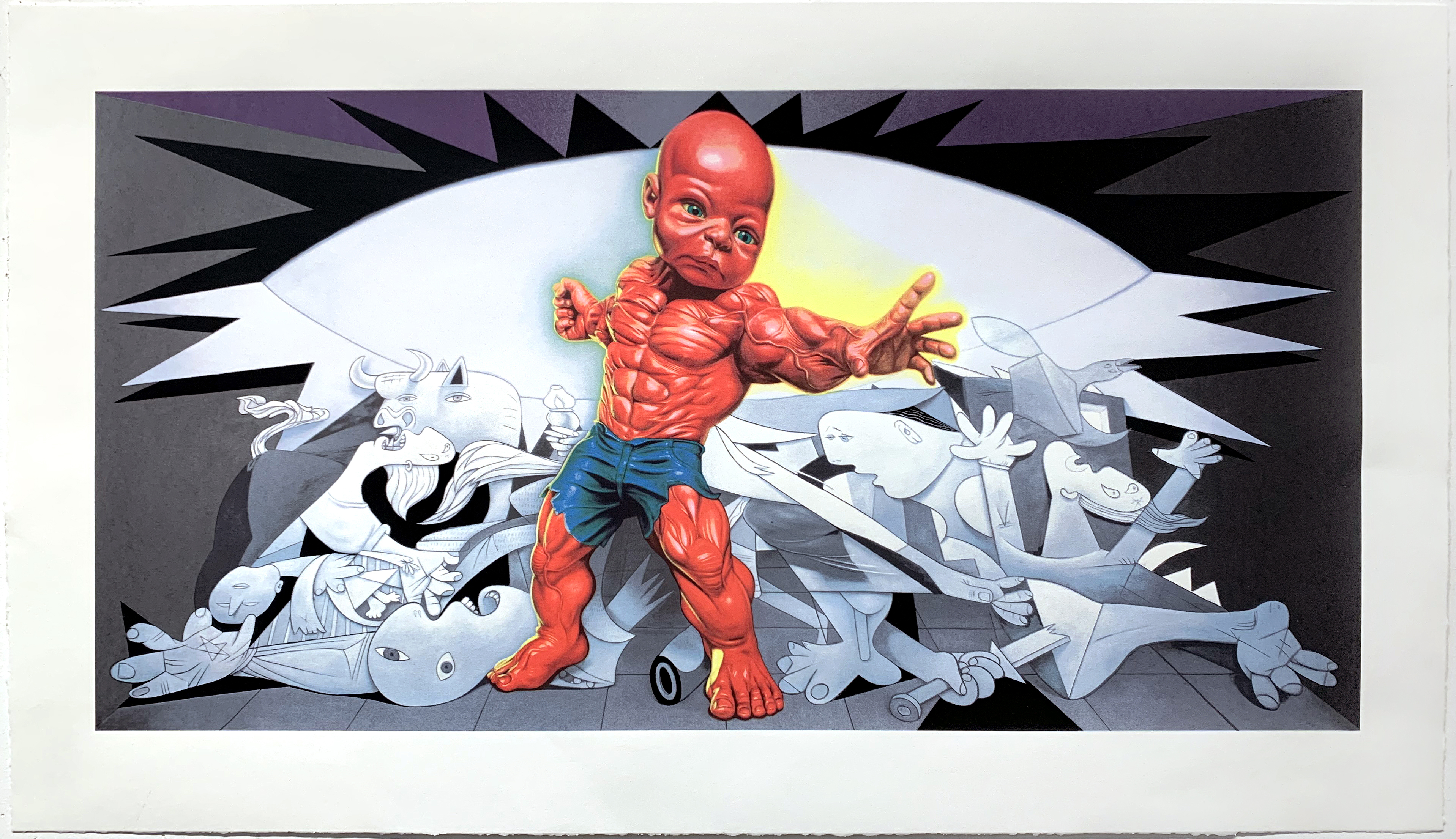 Temper Tot Tramples Guernica by Ron English