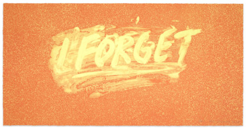 “I Forget” by Mel Bochner at Krakow Witkin Gallery