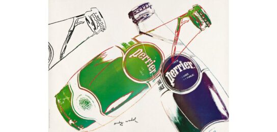 Perrier- white by Andy Warhol at Dovehouse Contemporary