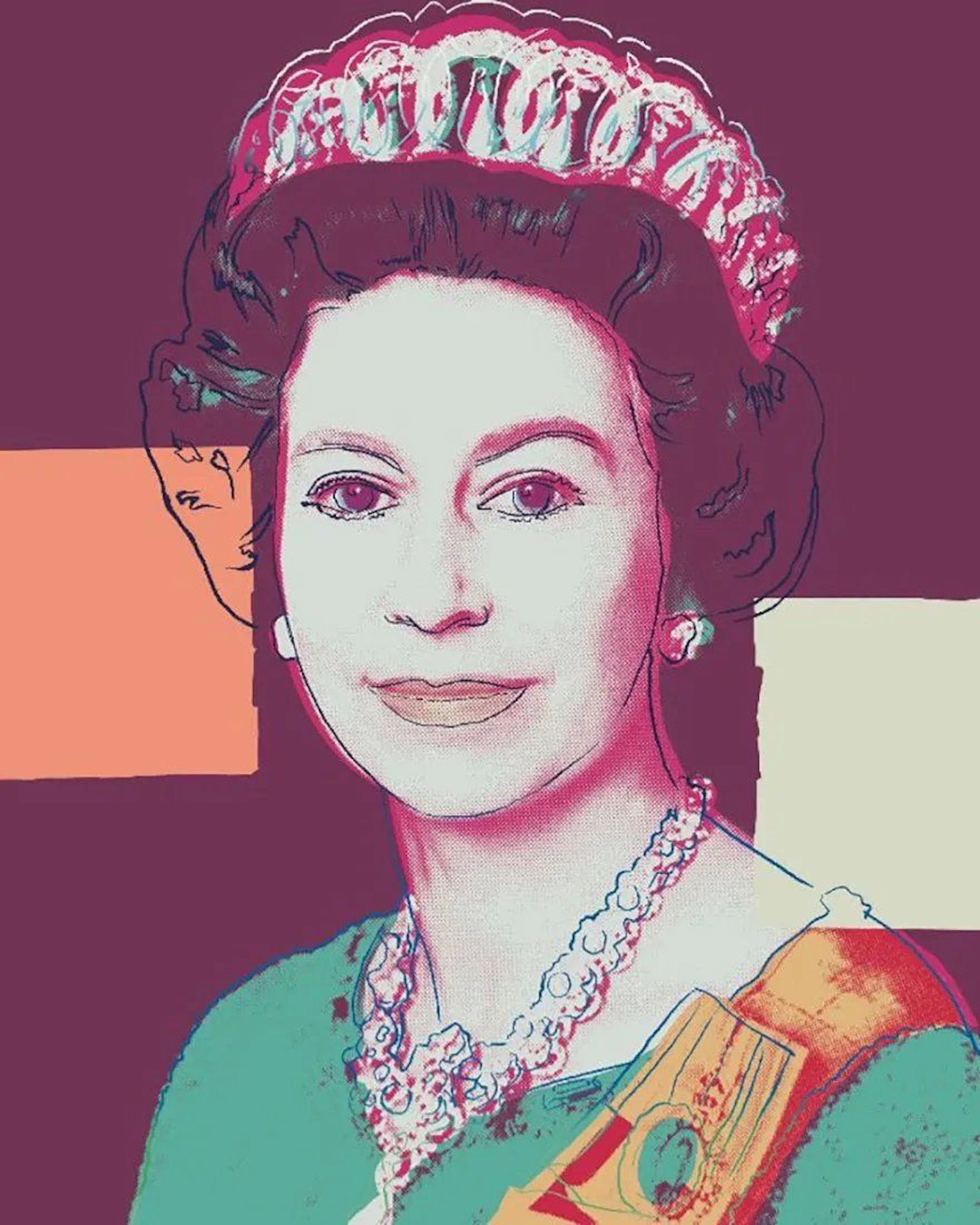 Queen Elizabeth II of the United Kingdom 335 (Green) by Sunday b. morning