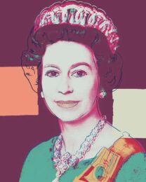 Queen Elizabeth II of the United Kingdom 335 (Green) by Sunday b. morning at Puccio Fine Art