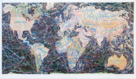 World Trade Routes by Paula Scher at Jim Kempner Fine Art