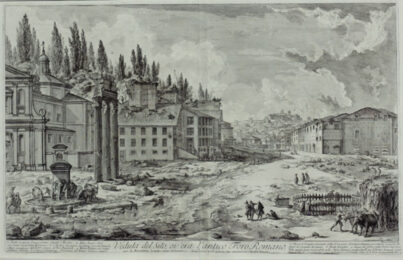 A Corner of the Forum Romanum by Giovanni Battista Piranesi at Jan Johnson Old Master Modern Prints