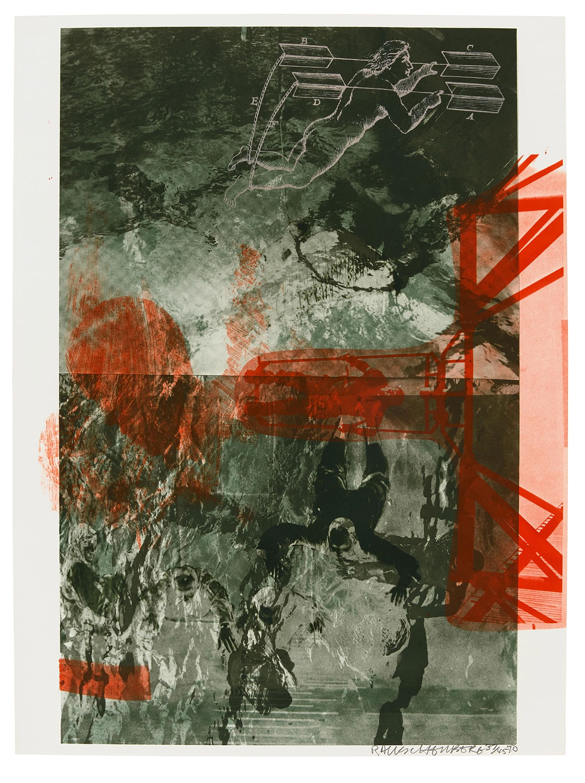 Bait (Stoned Moon Series) by Robert Rauschenberg