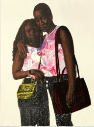 Black Owned/Mini-Telfar by Adrian Armstrong at Flatbed Press and Gallery