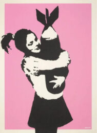 Bomb Hugger by Banksy at Zebra One