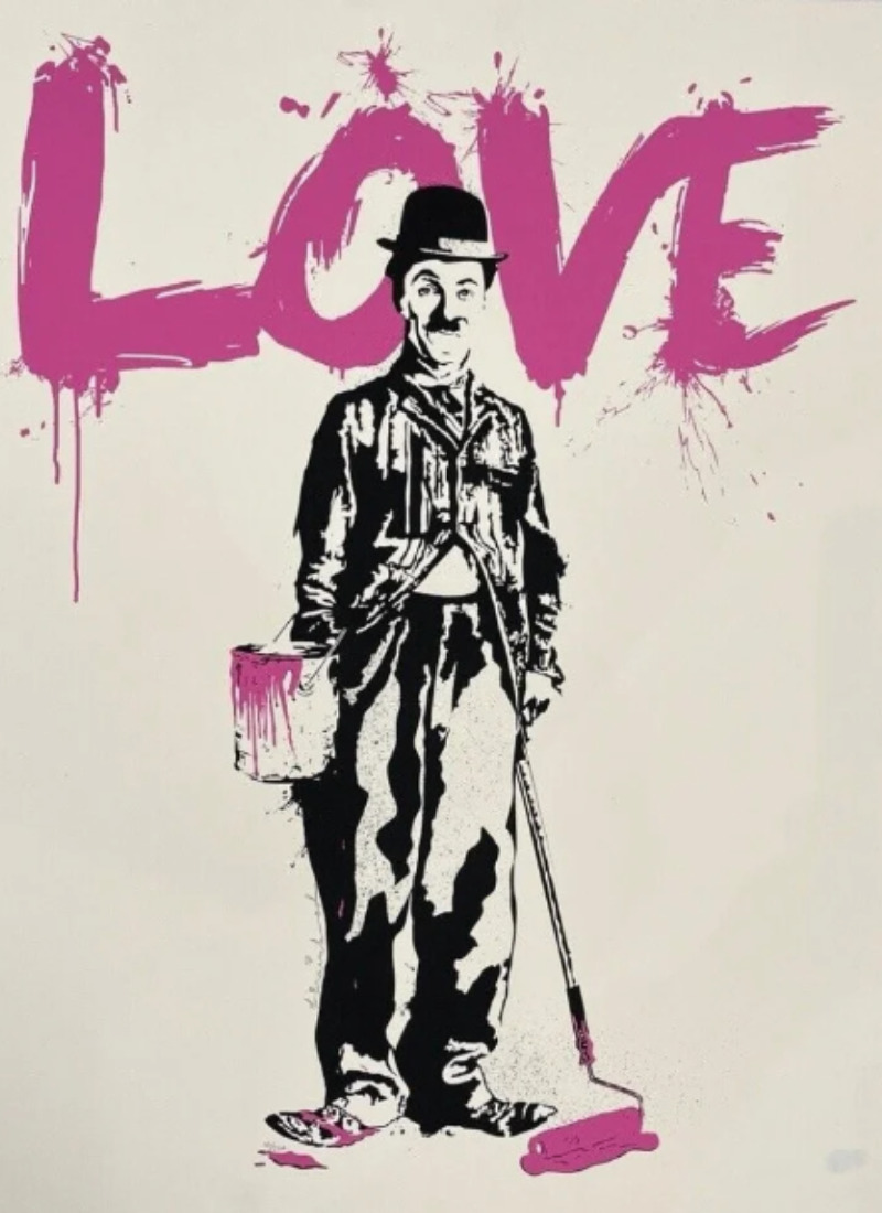 Charlie Chaplin Love by Mr. Brainwash