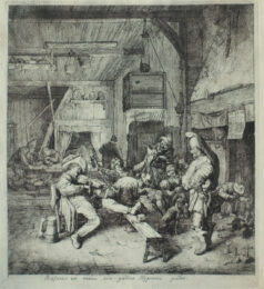Fiddler in an Inn by Cornelis Dusart at Jan Johnson Old Master Modern Prints