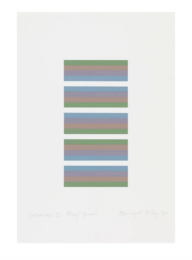 Intervals 3 – blue/green by Bridget Riley at Dovehouse Contemporary