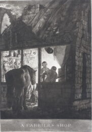 A Farrier’s Shop by William Pether at Jan Johnson Old Master Modern Prints