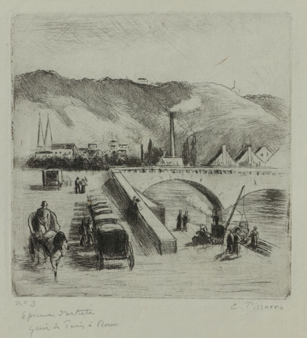 Quai de Paris à Rouen by Camille Pissarro