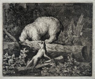 Story of Reynard the Fox, 55 of a set of 57 by Allaert van Everdingen at Jan Johnson Old Master Modern Prints