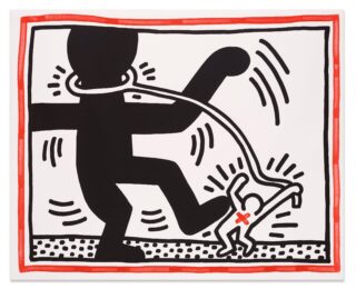 Untitled (Free South Africa #2) by Keith Haring at Taglialatella Galleries