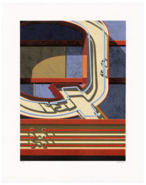 An American Alphabet: Q by Robert Cottingham at Tandem Press (IFPDA)