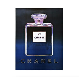 Andy Warhol – Chanel N5 Original vintage poster – Black by Andy Warhol at Dovehouse Contemporary