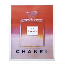 Chanel N5 original vintage poster – Red by Andy Warhol at Dovehouse Contemporary
