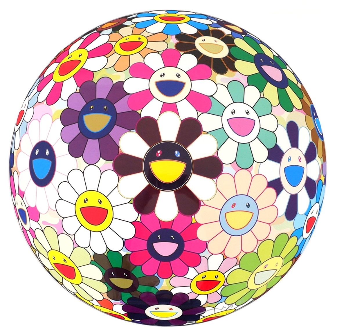 Flower Ball Brown by Takashi Murakami