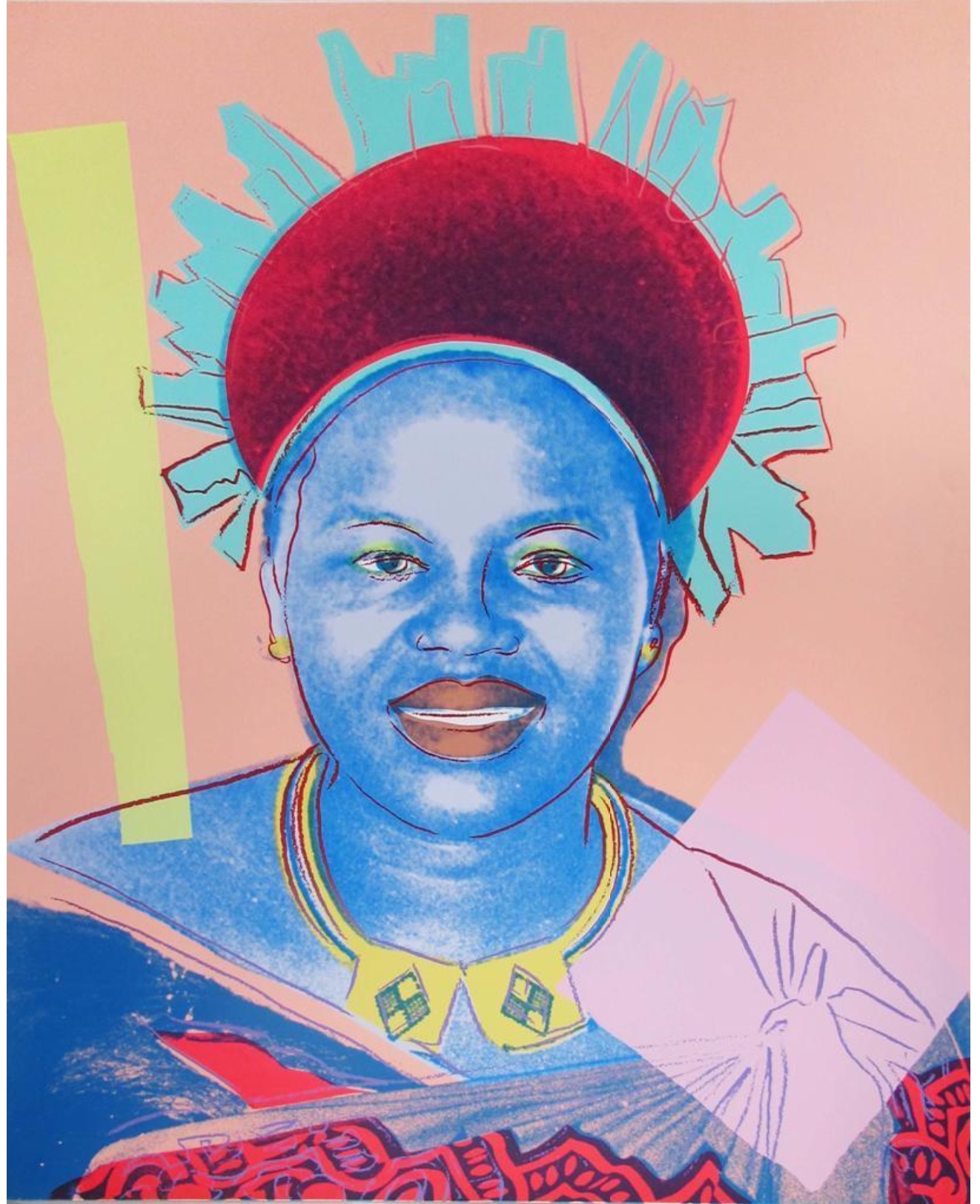 Reigning Queens: Queen Ntombi Twala of Swaziland by Andy Warhol
