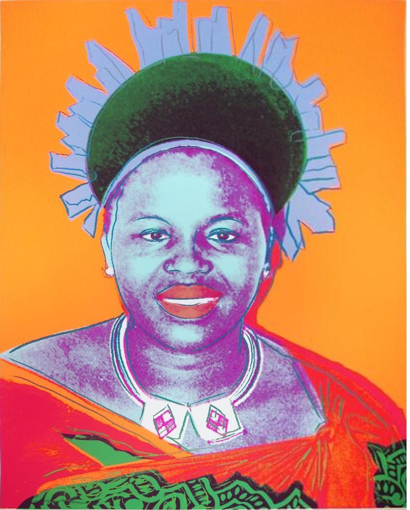 Reigning Queens: Queen Ntombi Twala of Swaziland by Andy Warhol