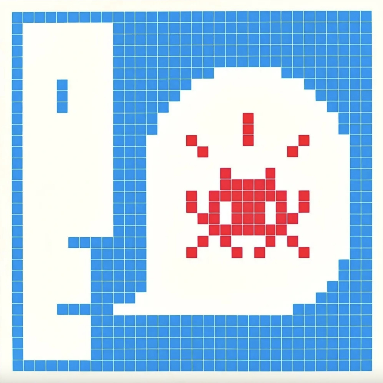 Alert – Blue by Invader