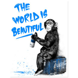 The World Is Beautiful by Mr. Brainwash at Taglialatella Galleries