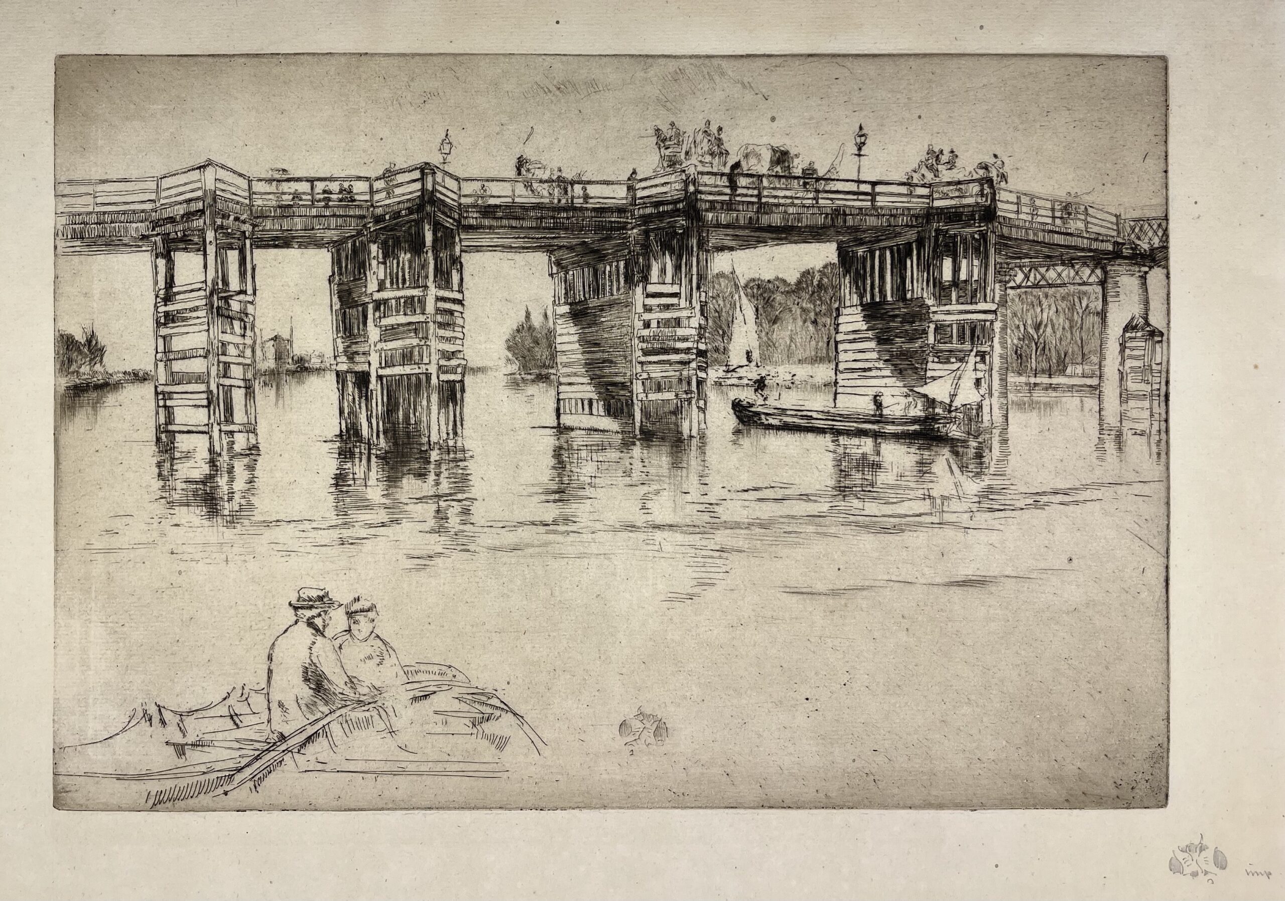 Old Putney Bridge by James Abbott McNeill Whistler